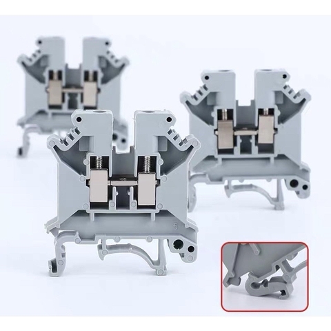 Cầu đấu dây UK - Nối dây nhanh - Màu ghi xám - UK5N UK3N UK6N LAKISAN