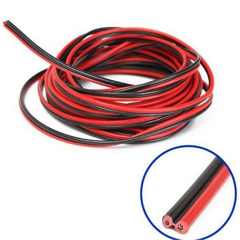 Dây điện đôi đỏ đen 26awg 24awg 22awg - Đồng nguyên chất - 100 mét