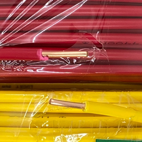 Dây điện đơn 1 sợi đồng cứng 1x4mm2 - 10 mét - Màu ngẫu nhiên