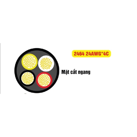 Dây điện nguồn tín hiệu 2464 24awgx4c ( 0.22mm2) - 10 mét