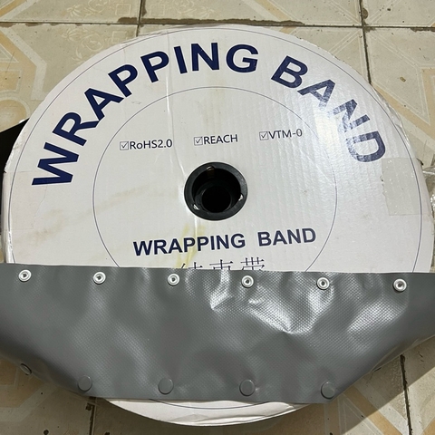 Vải bạt chống cháy bọc dây điện WB-100 (phi 25) có khuy bấm - 1 mét