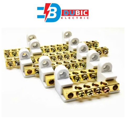 [1 cái] Cầu đấu trung tính - cầu tiếp địa -  cầu mát- tiếp điểm đồng