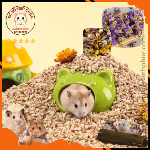 Lót bắp mix hoa cho thú cưng 1kg