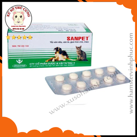 Tẩy sán chó mèo SANPET