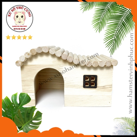 Nhà ngủ hamster bằng gỗ 01