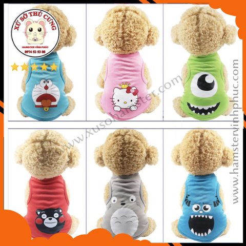 ÁO 3 LỖ NHIỀU HÌNH CHÓ MÈO