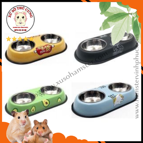 Bát ăn chó mèo hình elip đô