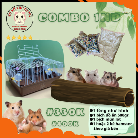 COMBO NUÔI HAMSTER GHÉP ĐÔI