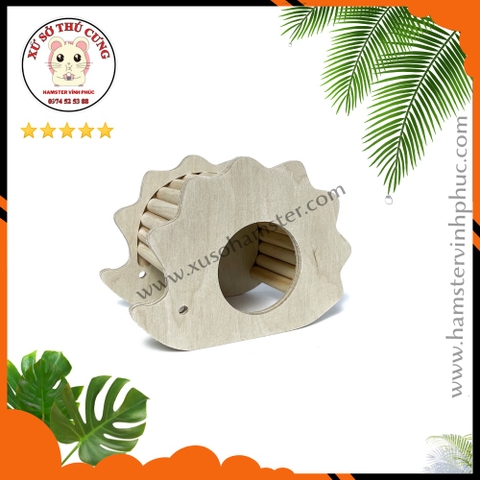 Nhà ngủ hamster bằng gỗ hình nhím