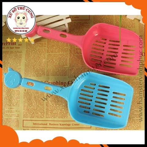 Xẻng lọc cát mèo lỗ dọc