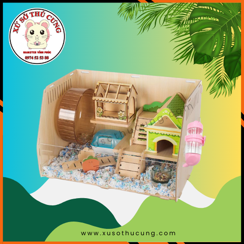 Lồng gỗ mix mika full set