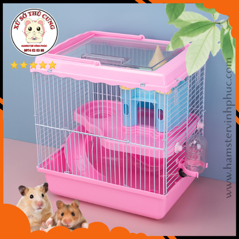 Lồng hamster lâu đài nắp mika