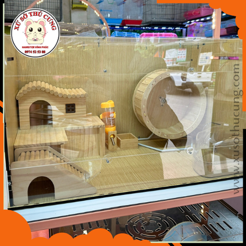 Lồng gỗ mika 60cm