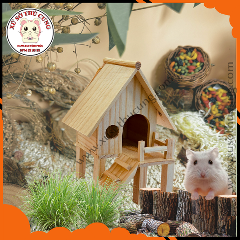 Nhà ngủ hamster bằng gỗ tây nguyên