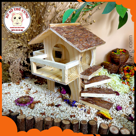 Nhà ngủ gỗ mộc thang xoắn lớn