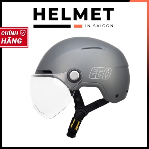 Mũ bảo hiểm 1/2 đầu EGO E-22 có kính - MBH nửa đầu cứng cáp, thoáng khí, có núm tăng chỉnh size linh hoạt