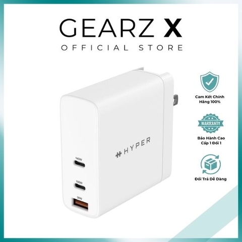 Bộ Sạc Cáp 140W HYPERJUICE GaN PD 3.1/PPS With 2m USB-C Cable + Adapter – HJG140US