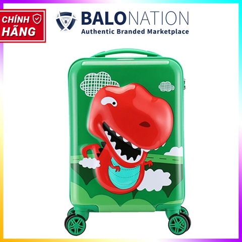 Vali Kéo Nhựa Cho Bé BEDDYBEAR In Hình Dập Nổi 3D Khủng Long Size Xách Tay 17 inch BJX-LV-004