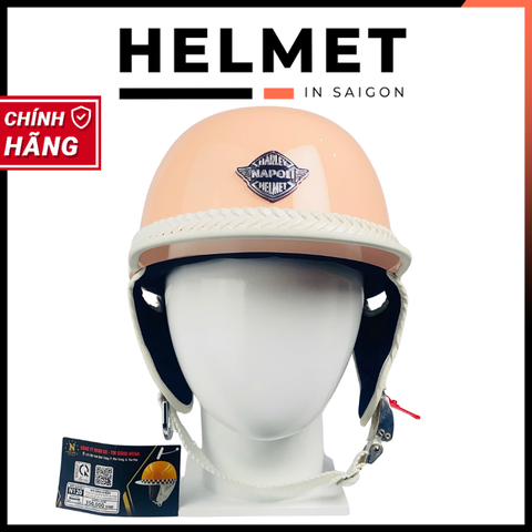 Mũ bảo hiểm 1/2 đầu dây thừng NAPOLI N120 - MBH nửa đầu dáng snapback thời trang chắc chắn, chịu va đập tốt