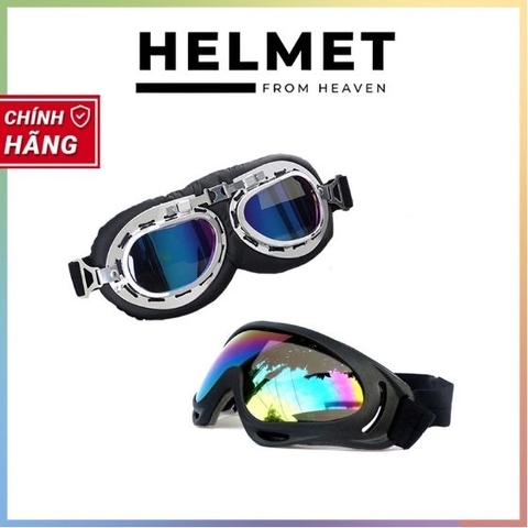 Kính chắn gió mũ bảo hiểm kèm dây đeo kiểu dáng phi công, an toàn, thời trang