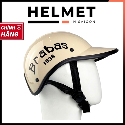 Mũ bảo hiểm lưỡi trai khoét đuôi 1/2 đầu LH Brabas 1938 - MBH kết nửa đầu nữ gọn nhẹ, năng động, che nắng