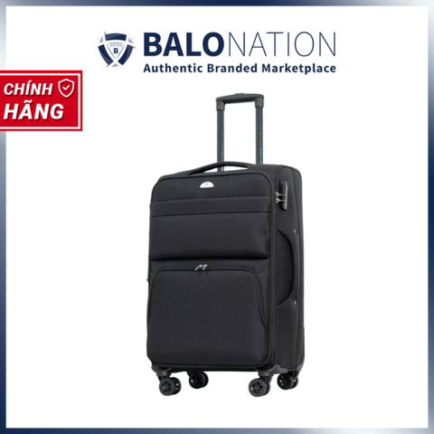Vali kéo vải HÙNG PHÁT 026 size ký gửi 28 inch - Chống thấm nhẹ, nhiều ngăn, nới rộng tăng 25% sức chứa