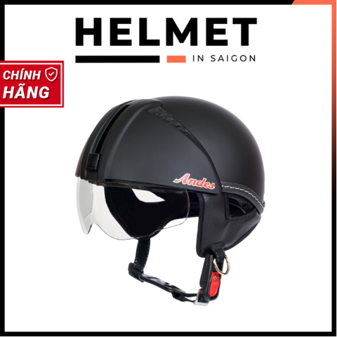Mũ bảo hiểm 1/2 đầu kính âm ANDES 3S181 - MBH nửa đầu giấu kính chuẩn an toàn, chịu va đập