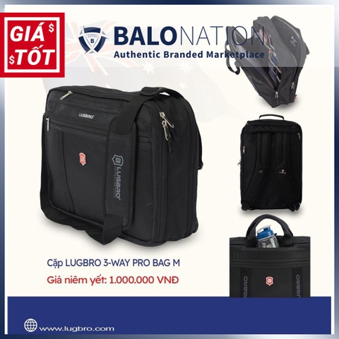 Cặp Laptop 15.6 inch Đa Năng LUGBRO 3-WAY PRO BAG M (Bản Tiêu Chuẩn)