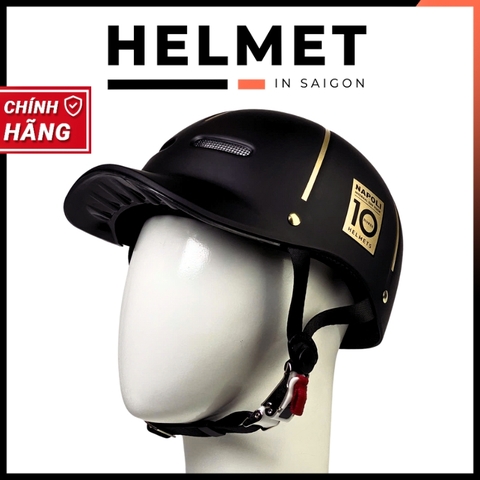 Mũ bảo hiểm lưỡi trai 1/2 đầu NAPOLI N688 - MBH kết nửa đầu 6 múi chuẩn an toàn, nhẹ thoáng, che nắng mưa