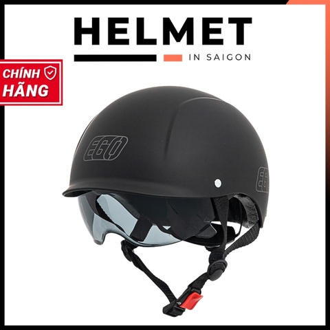 Mũ bảo hiểm 1/2 đầu EGO E-20 kính âm chống chói - MBH nửa đầu có khe thông gió, núm vặn điều chỉnh size