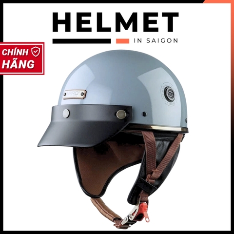 Mũ Bảo Hiểm 1/2 đầu HPRO HP03 PUG Version 2 có Ốp Da Bảo Vệ Tai Và Gáy - Nón Bảo Hiểm Nửa Đầu Nhiều Màu