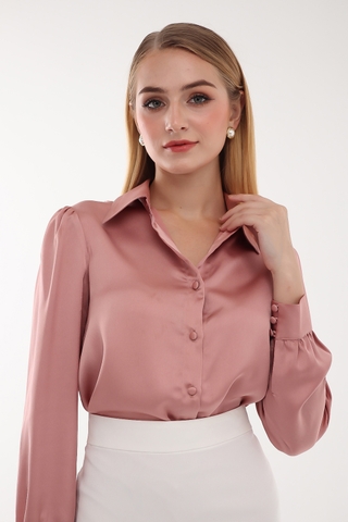 Áo sơ mi Aster hồng