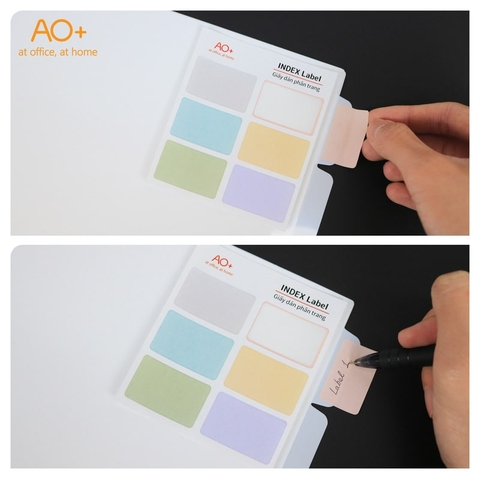 Bìa Phân Trang (Bộ 6 Tab Phân Mục) Kèm Giấy Dán