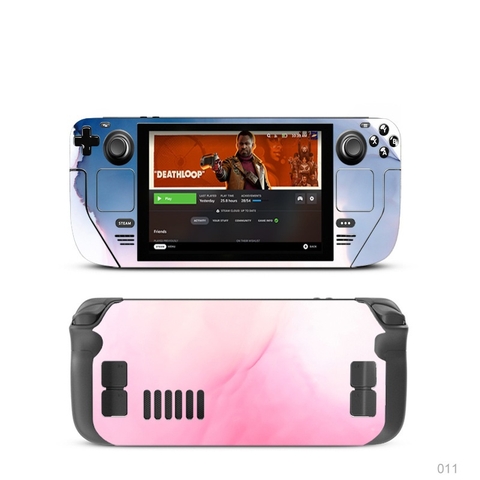 Bộ Decal Dán Steam Deck Chống Xước Màu Trắng Hồng