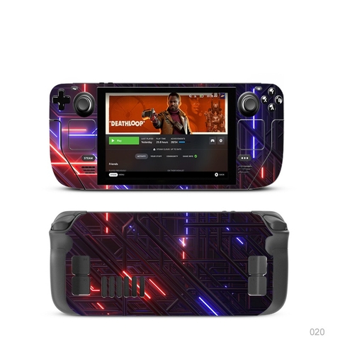 Bộ Decal Dán Steam Deck Chống Xước Hình Laser Neon