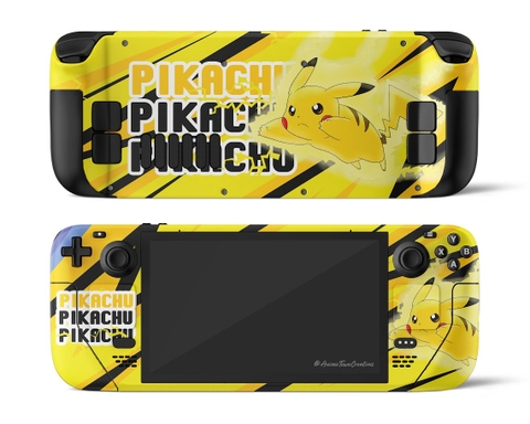 Bộ Decal Dán Steam Deck Chống Xước Pikachu vàng