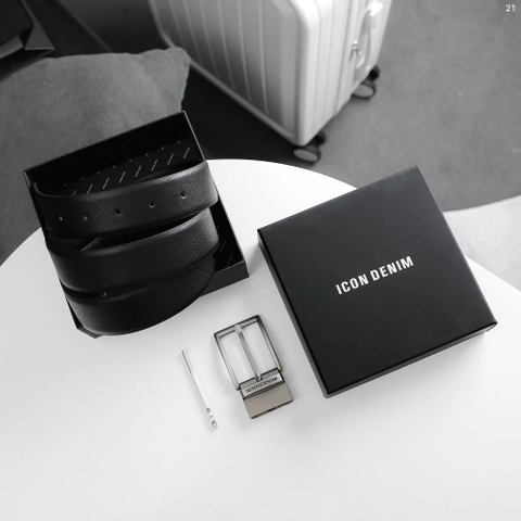 Thắt Lưng Nam Đầu Xoay 2 Mặt Da ICONDENIM