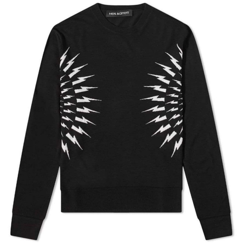 Fair Isle Lightning Bolt Crew Knit