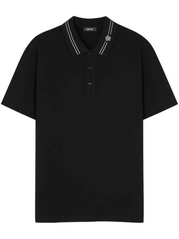 Versace Medusa-appliqué polo shirt