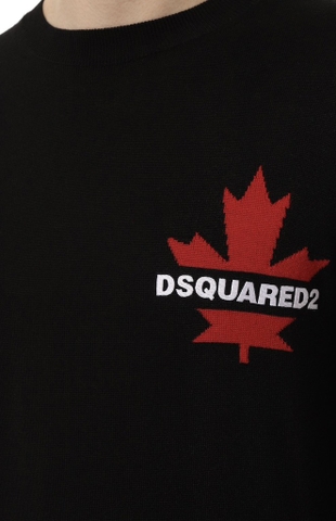 DSQUARED2 intarsia-logo wool jumper
