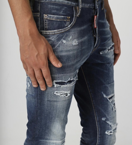 Dsquared2 Logo Tag Distressed Jeans