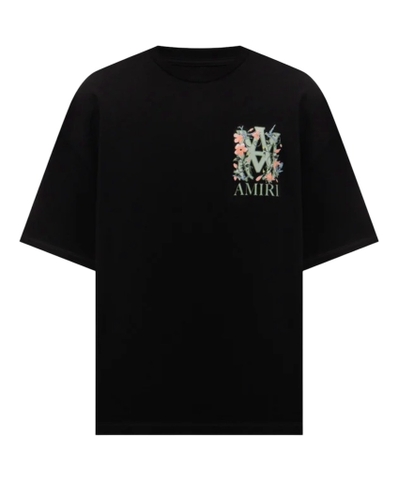 AMIRI Black T-shirt with floral print