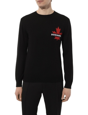 DSQUARED2 intarsia-logo wool jumper