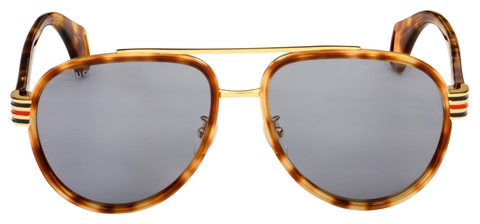 Gucci Sunglasses GG0447S 005 Havana Frame | Grey Lens