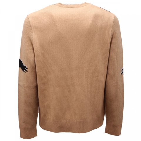 NEIL BARRETT RAVENS MEN LOOSE FIT SWEATER CAMEL