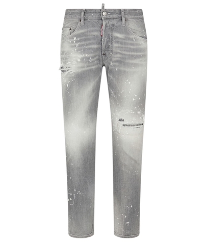 Dsquared2 Grey Spotted Wash Skater Jeans
