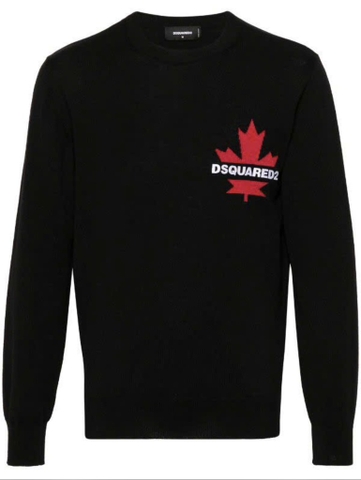 DSQUARED2 intarsia-logo wool jumper