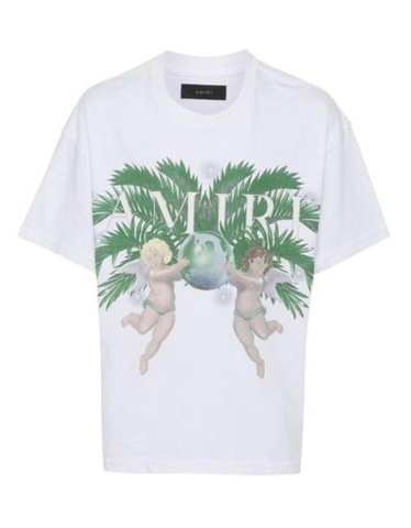 AMIRI White t-shirt CHERUB in logo print