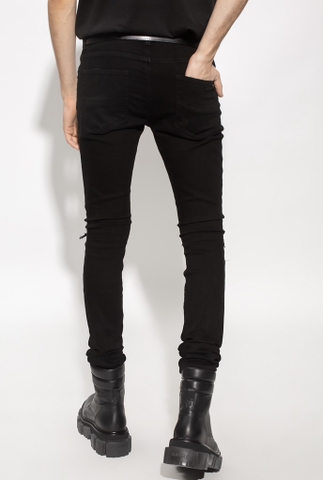 AMIRI Black Skinny Jean With Patterned Inserts