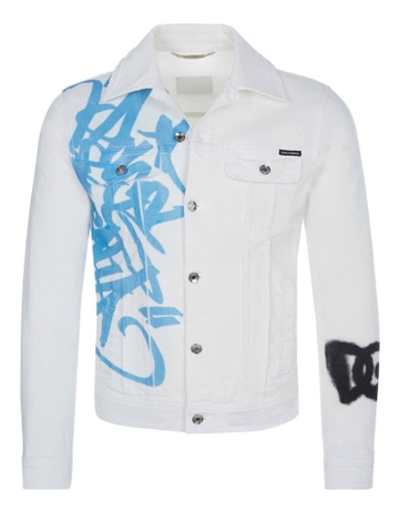 Dolce & Gabbana graffiti-print denim jacket